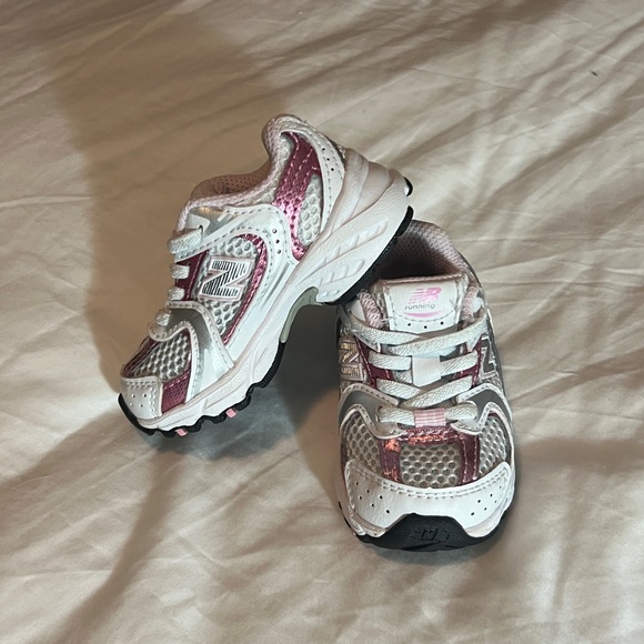 New Balance Other - New Balance Kids White and Pink Athletic Sneakers